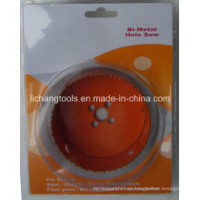 Bi-Metal Hole Saw con tarjeta de piel